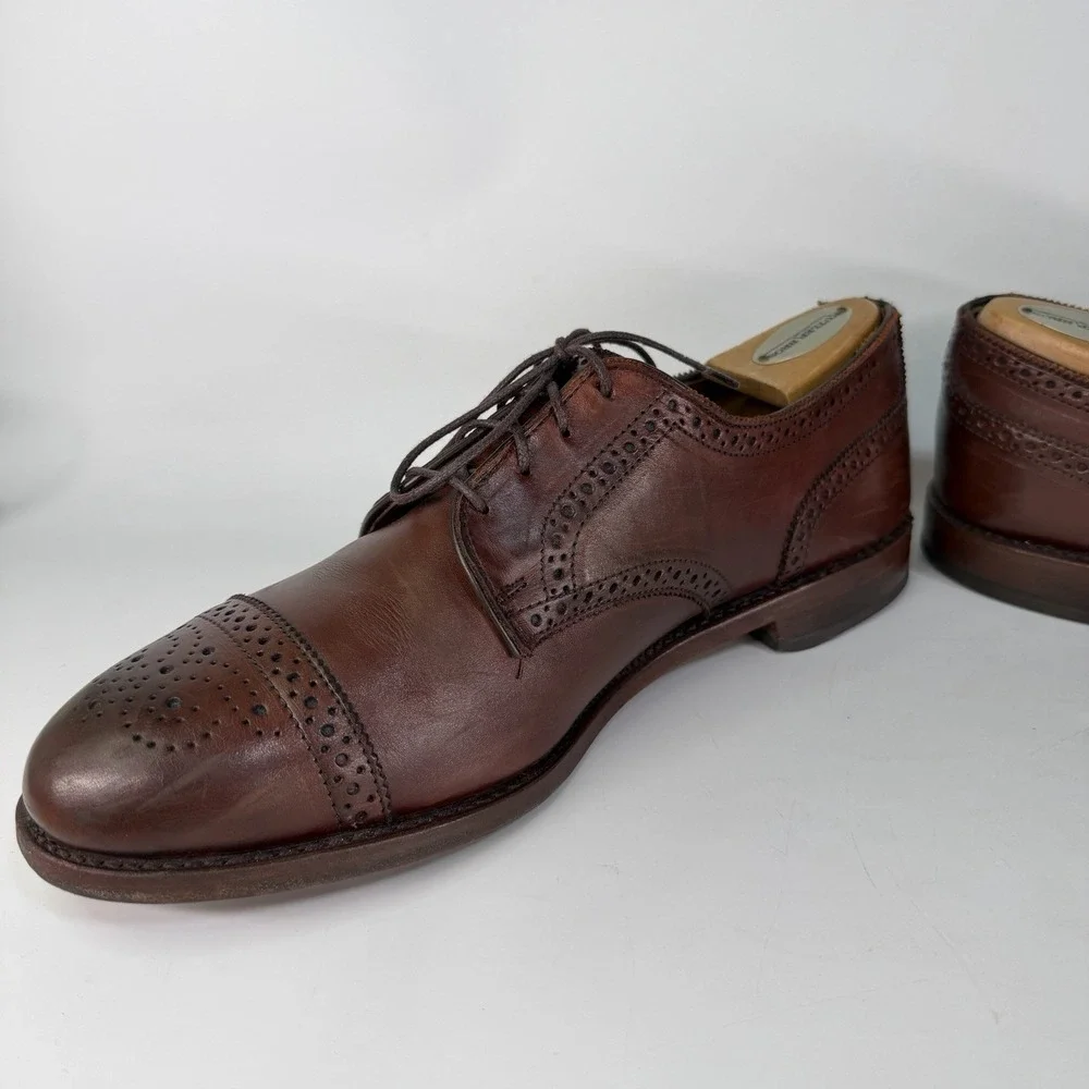 Allen Edmonds 6th Avenue Dress Shoes 10.5 D Chili Ox Blood Cap Toe Brogue 2026